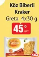 GRETA KÖZ BİBERLİ KRAKER 4X30 G
